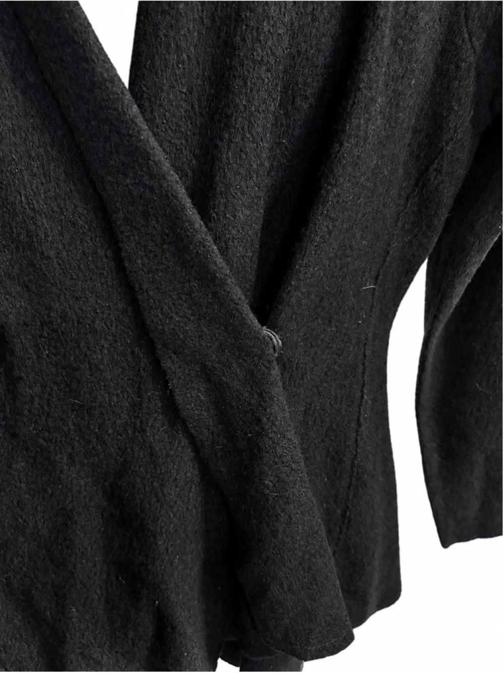 Alfani Petite Black 100% Merino Wool Draped Cardigan – Size P/L